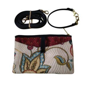 Danny K Beverly Hills USA Tapestry Crossbody Wristlet Floral Boho Hippie Purse